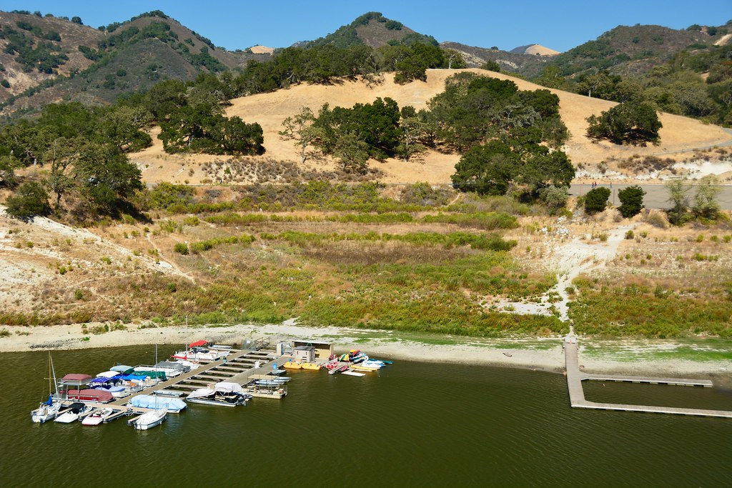 Lopez Lake water level at the boat marina