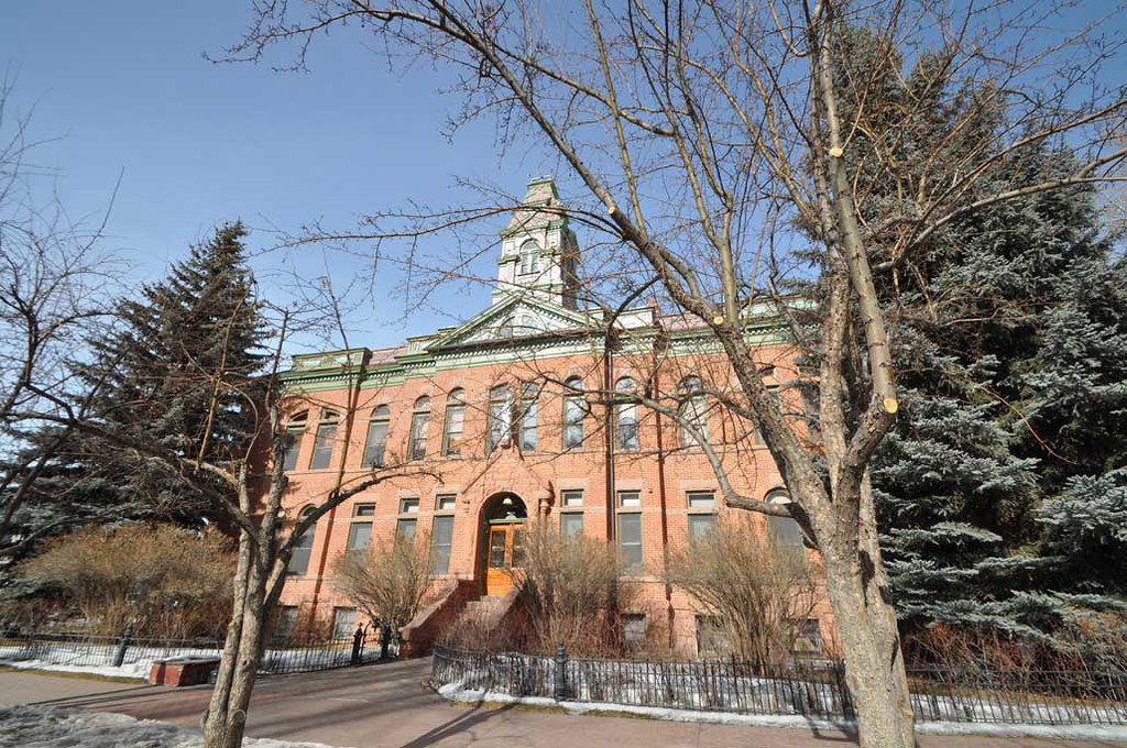 Courthouse building Aspen Colorado for legal trials